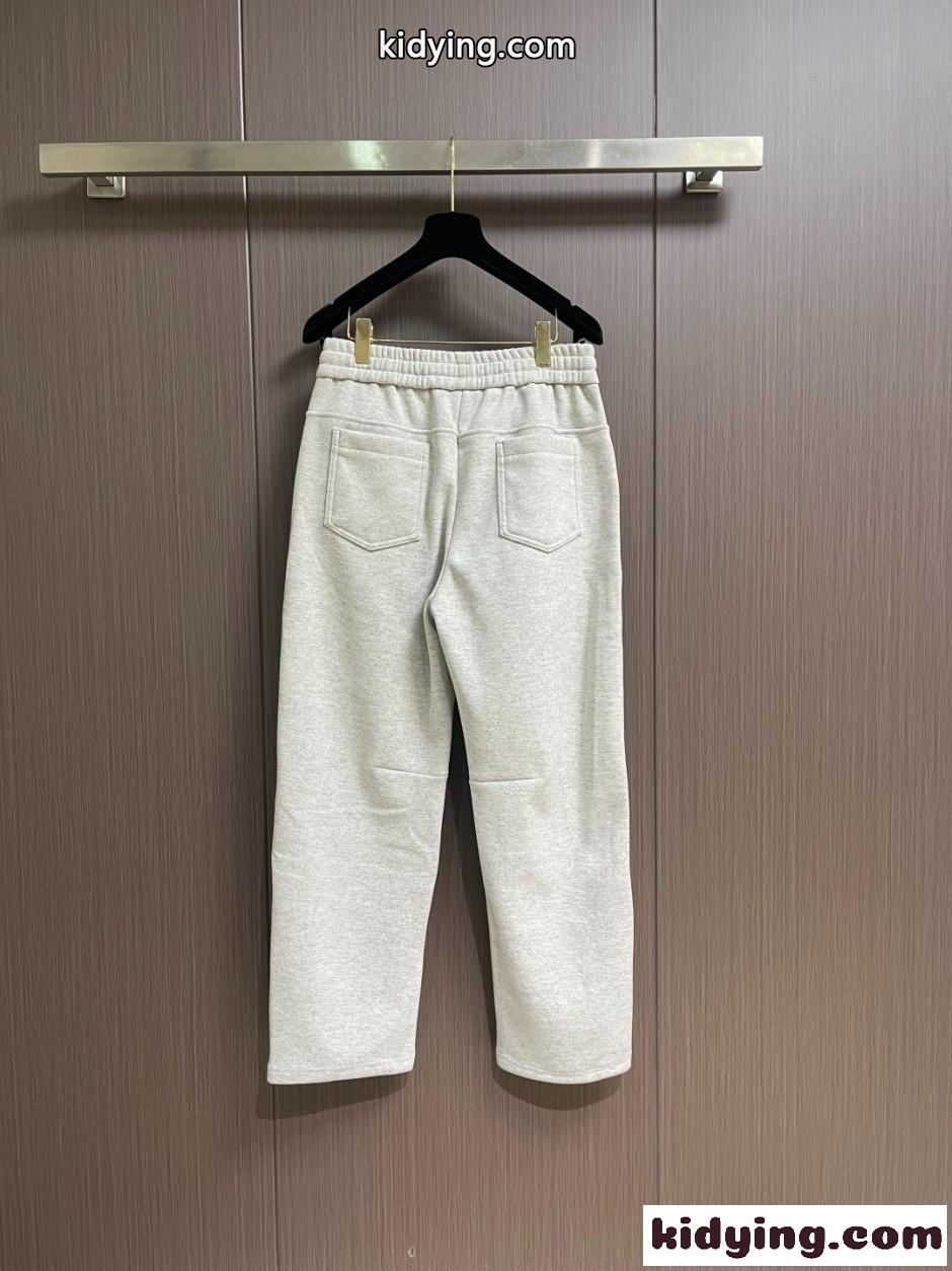 カジュアル スウェットパンツ ロエベ パンツ 偽物 ロングパンツ ライトグレー-1