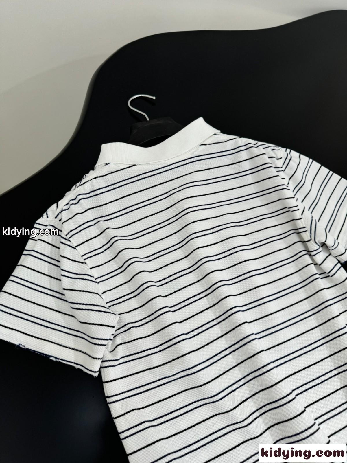 ユニセックス ローレル コットン ピケ ポロシャツ バレンシアガ Tシャツ コピー ホワイト-4