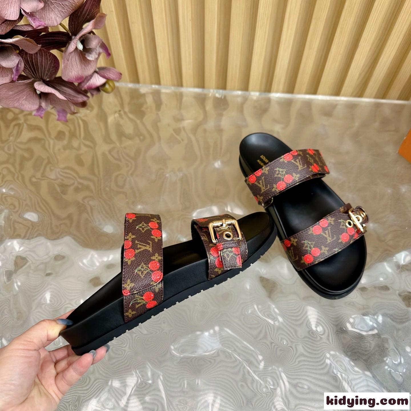 LV × TM ボンディア ミュール ルイ・ヴィトン サンダル スーパーコピー ブラウン-3