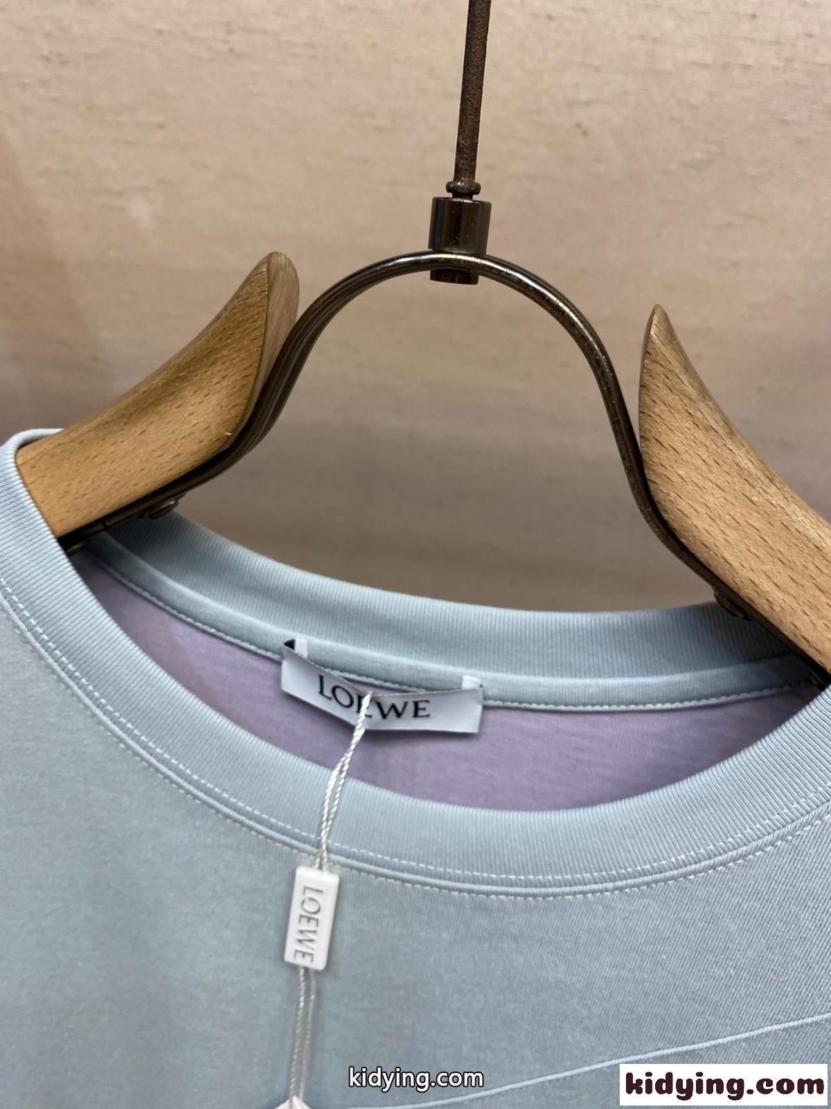 シンプル アナグラム クルーネック 半袖Tシャツ ロエベ Tシャツ 偽物 クルーネック-0