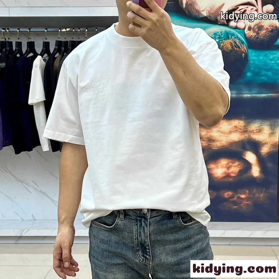 シンプル クルーネック半袖Tシャツ バーバリー Tシャツ 偽物 ホワイト-1