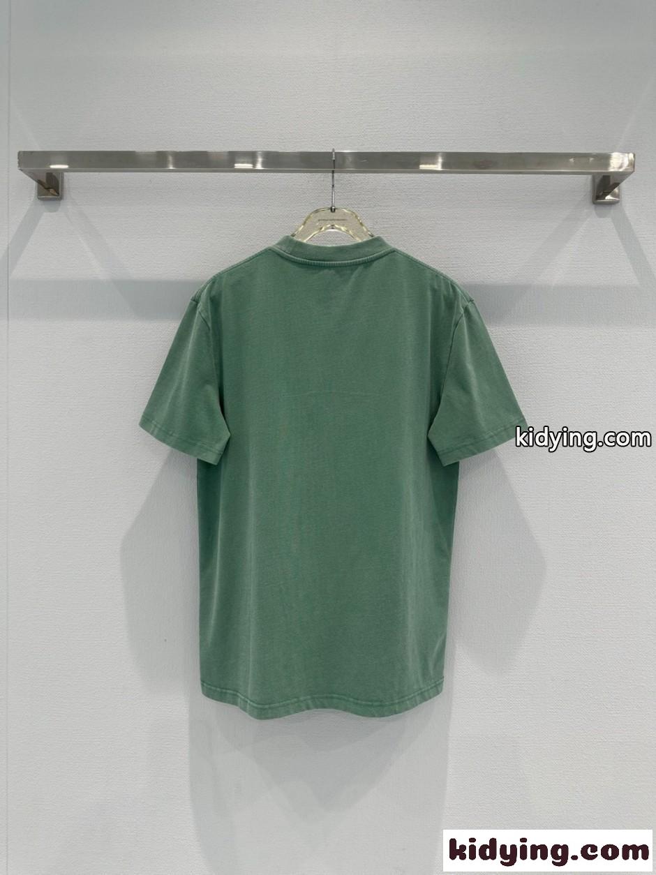 ユニセックス ロゴ入り 半袖Tシャツ アレキサンダーワング Tシャツ コピー グリーン-3