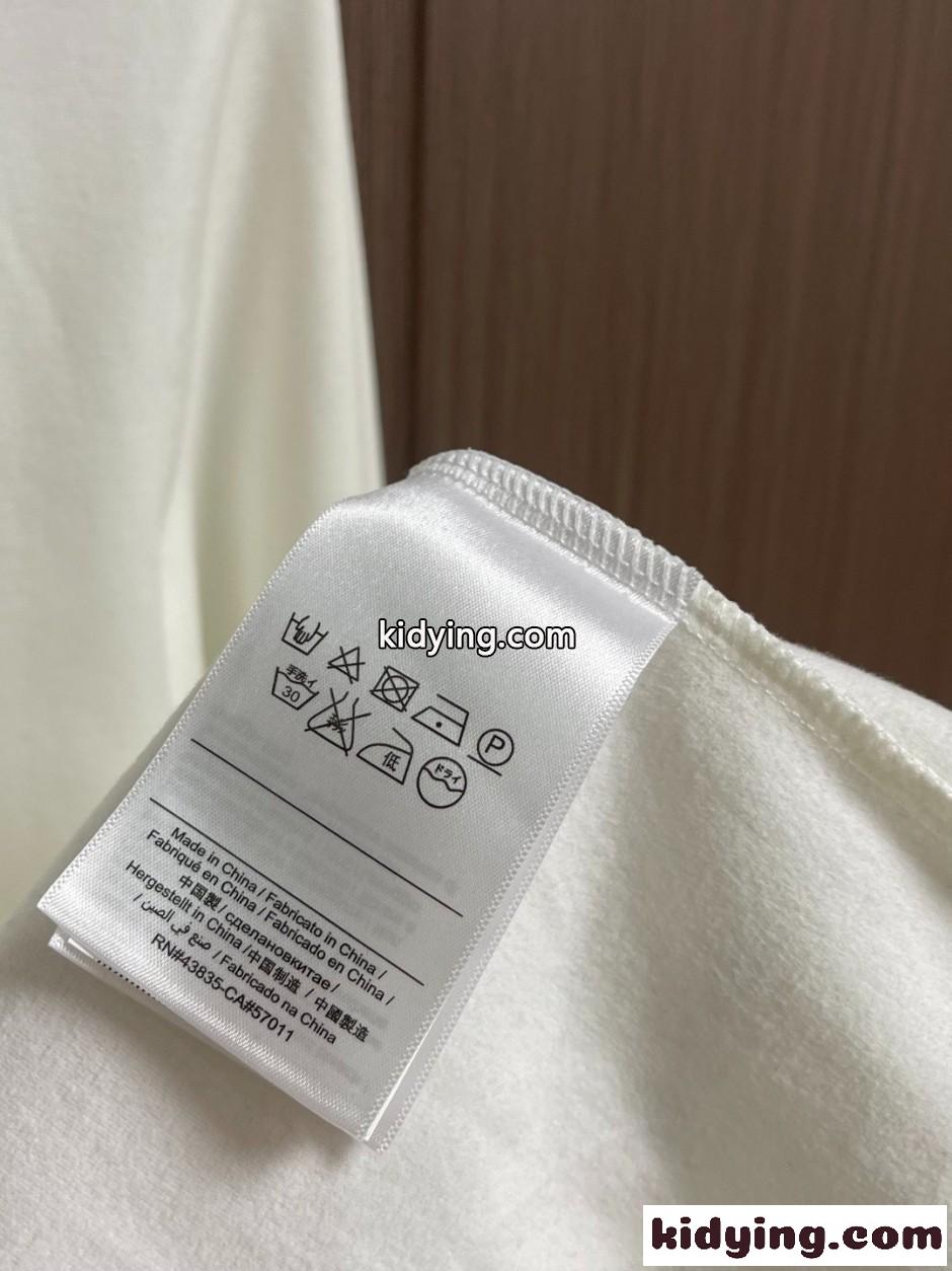 シンプル 洗練された コットン 長袖Tシャツ ロエベ Tシャツ 偽物 ホワイト-3