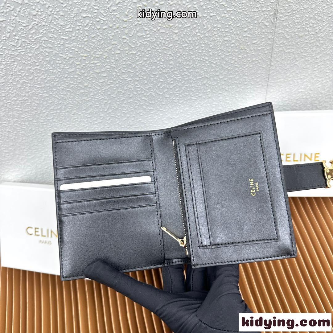 ミディアムウォレット CELINE ヴィクトワール セリーヌ 財布 コピー ブラック-4