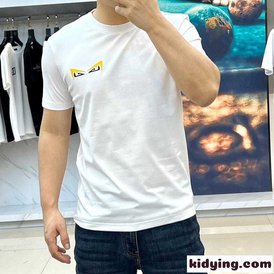 フェンディ Tシャツ コピー メンズ ファッション クルーネック 半袖 トップス-1