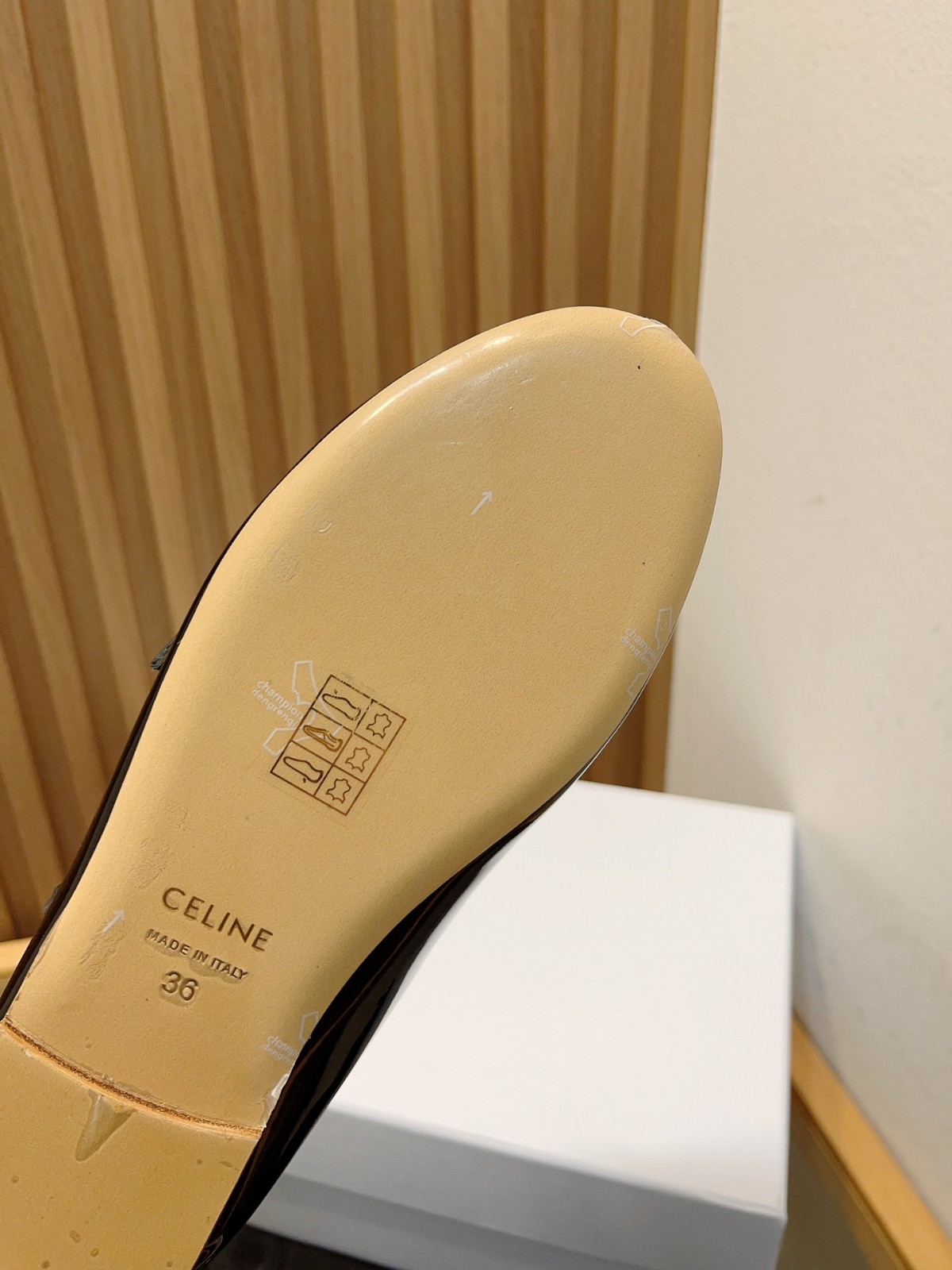 CELINE ダブルストラップ メリージェーン バレリーナ セリーヌ コピー ブラック-3
