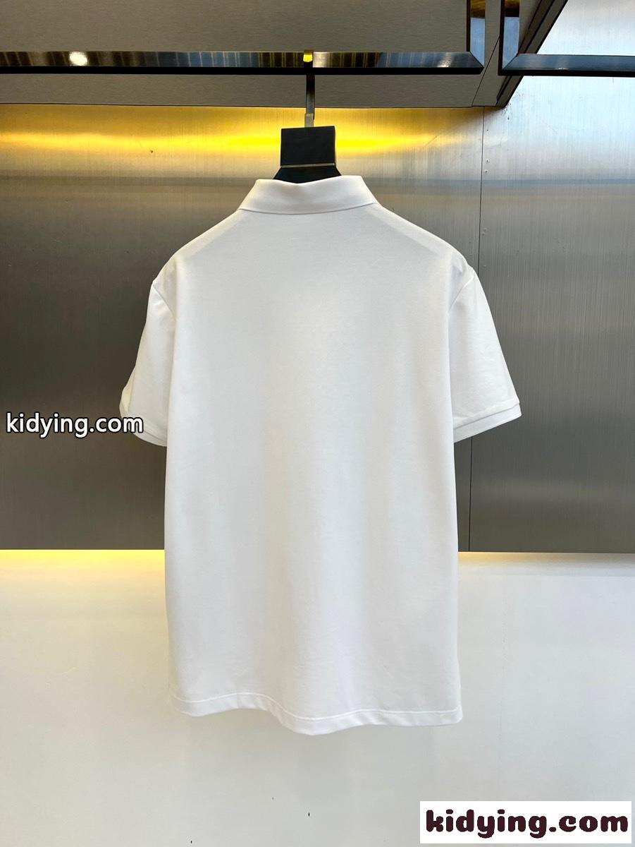 洗練された 上品 半袖 ポロシャツ エルメネジルド・ゼニア Tシャツ コピー ホワイト-1