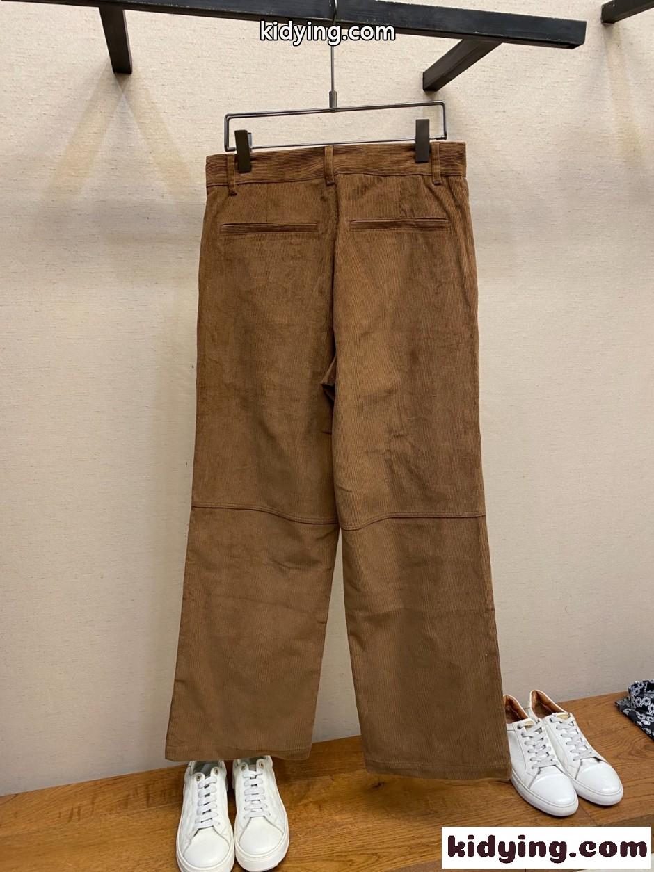 カジュアルコーデュロイパンツ ルイ・ヴィトン パンツ コピー ブラウン-2