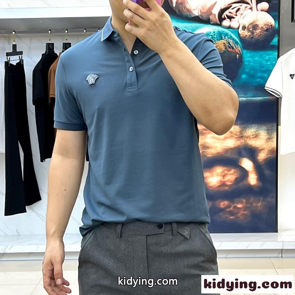 ヴェルサーチェ Tシャツ コピー 洗練された ビジネス カジュアル 半袖 ポロシャツ-1