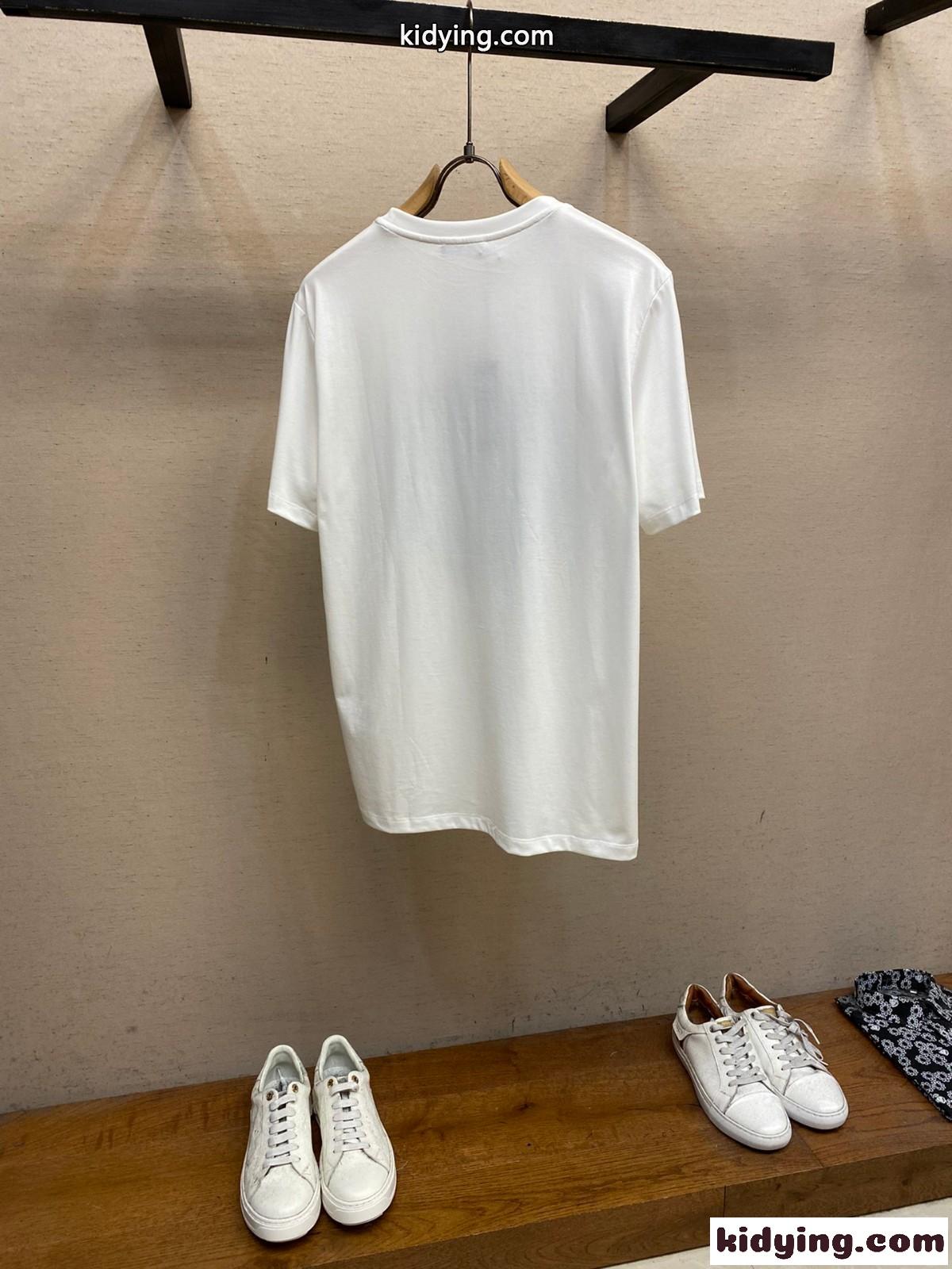 ヴェルサーチェ Tシャツ スーパーコピー シルケットコットン 半袖Tシャツ ホワイト-0