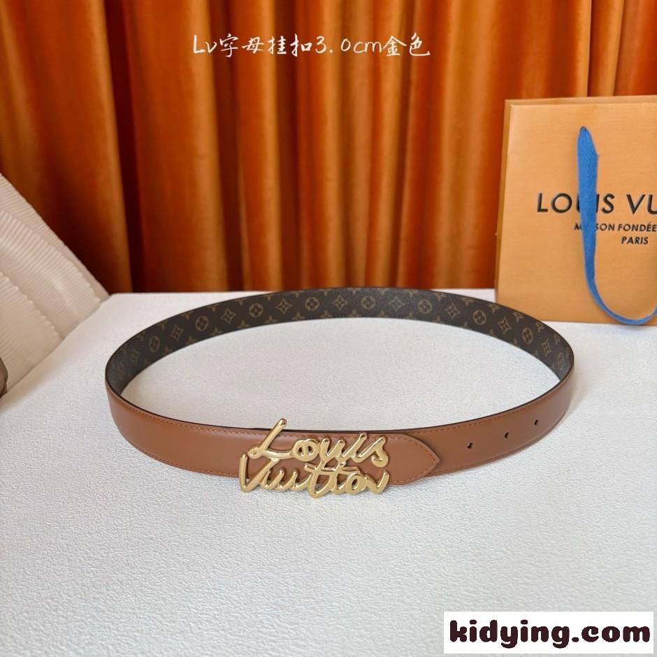 ルイ・ヴィトン ベスト スーパーコピー ベルト・LV スクリプト 30MM ブラウン-1