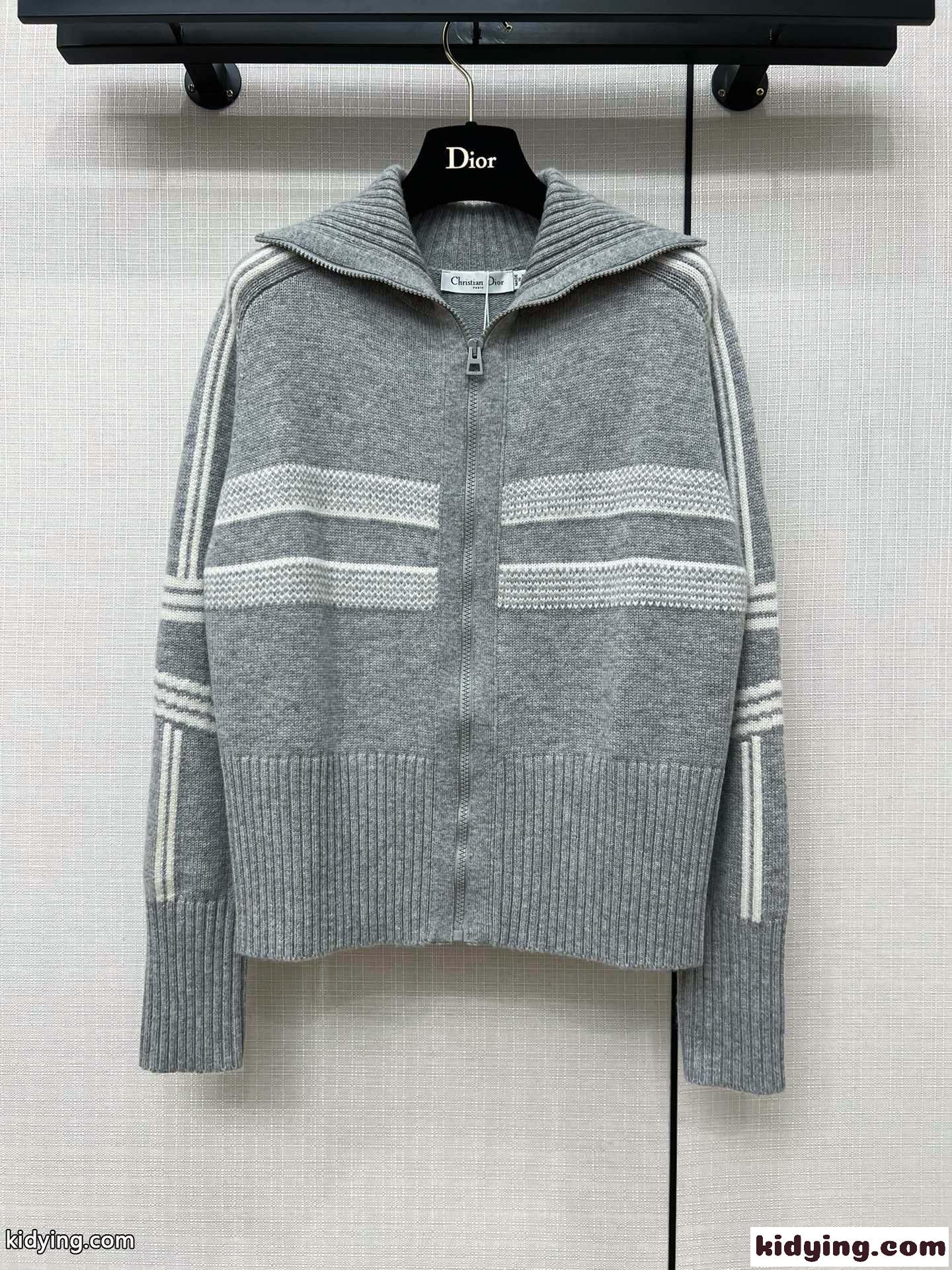 DIORALPS ジップ カーディガン クリスチャン・ディオール ニット コピー グレー-1