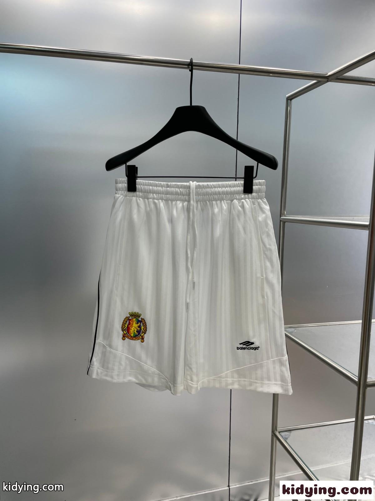 カジュアル SOCCER BAGGY ショートパンツ バレンシアガ パンツ コピー ユニセックス ホワイト-1