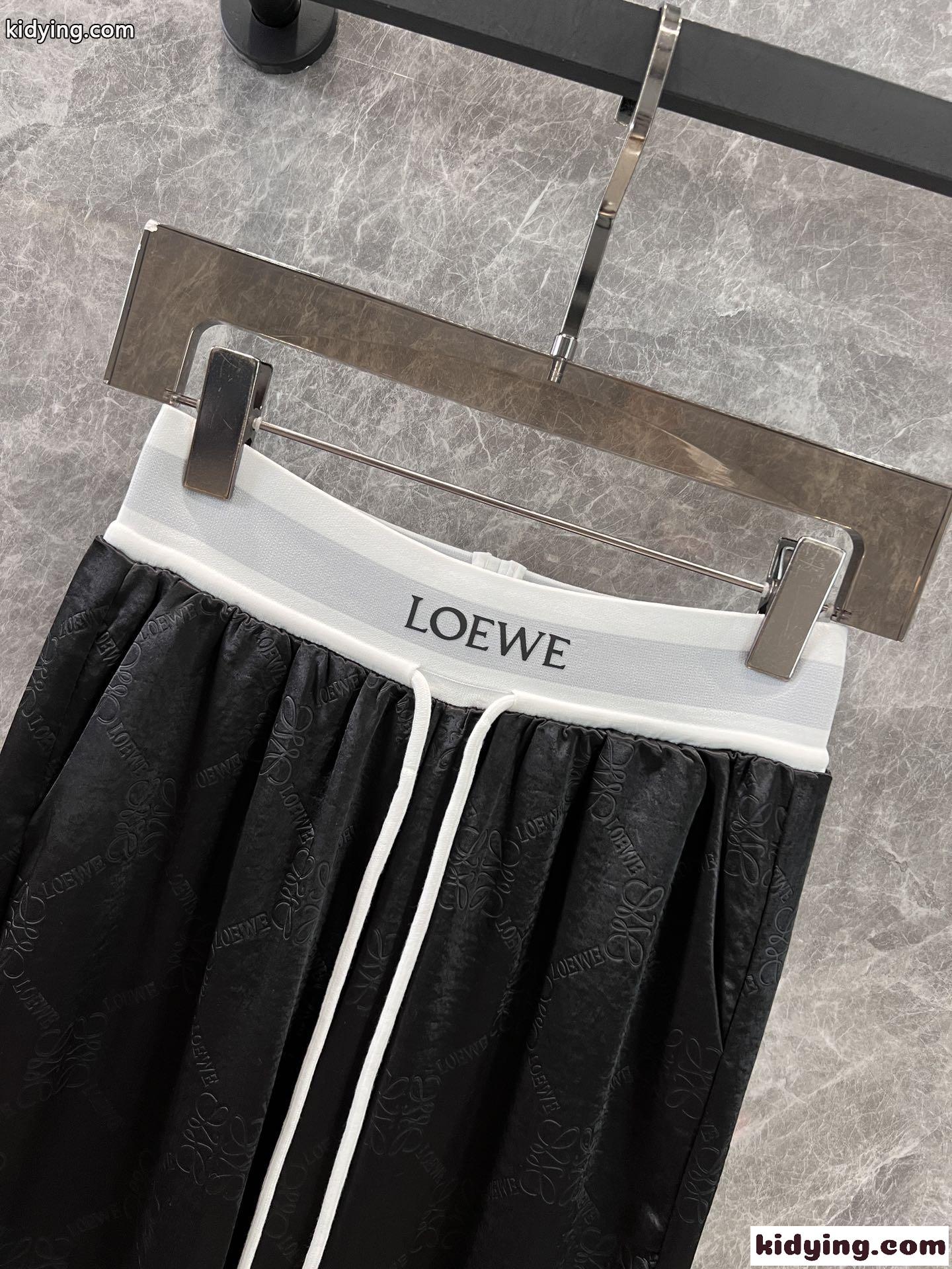 上品 ロゴ カジュアルパンツ ロエベ パンツ コピー ロングパンツ ブラック-3