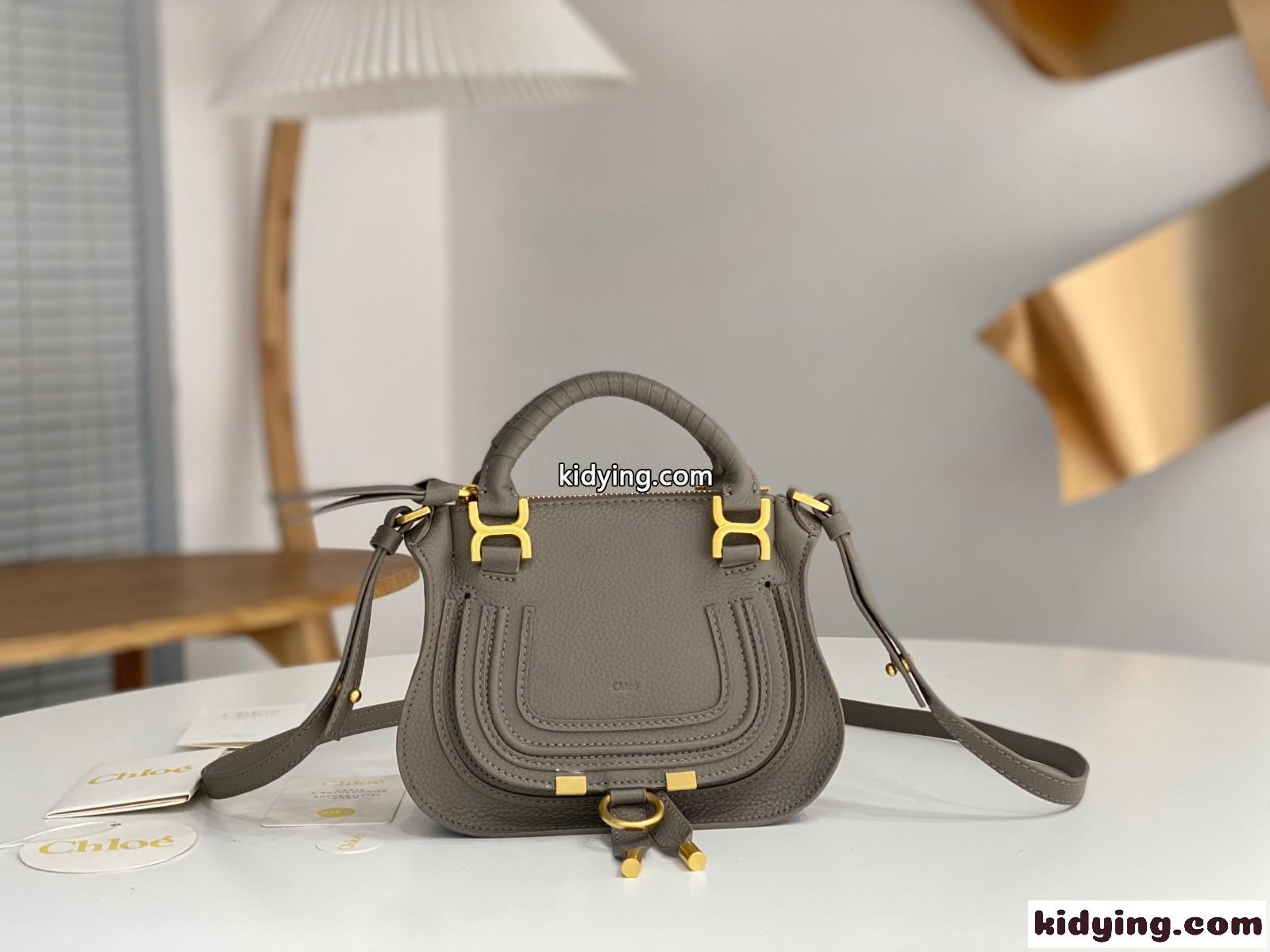 クロエ バッグ スーパーコピー MARCIE グレインレザー ミニバッグ グレー-0