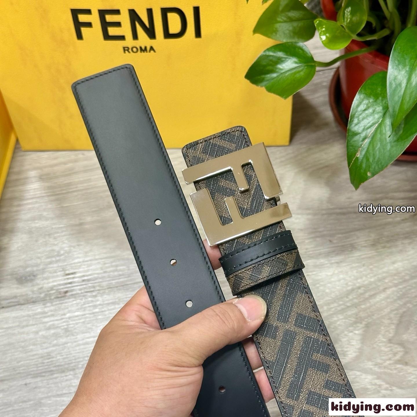 フェンディ ベルト 偽物 合わせやすい FFバックル リバーシブルベルト-2