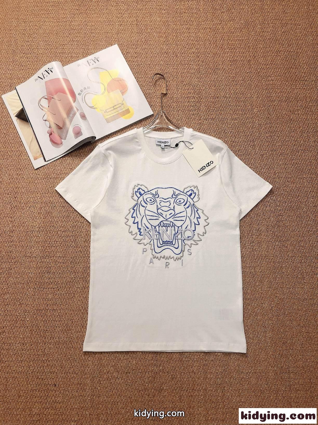 定番 人気 タイガー 刺繍 コットン クールネック ケンゾー tシャツ レディース コピー 半袖 トップス 着心地いい-2