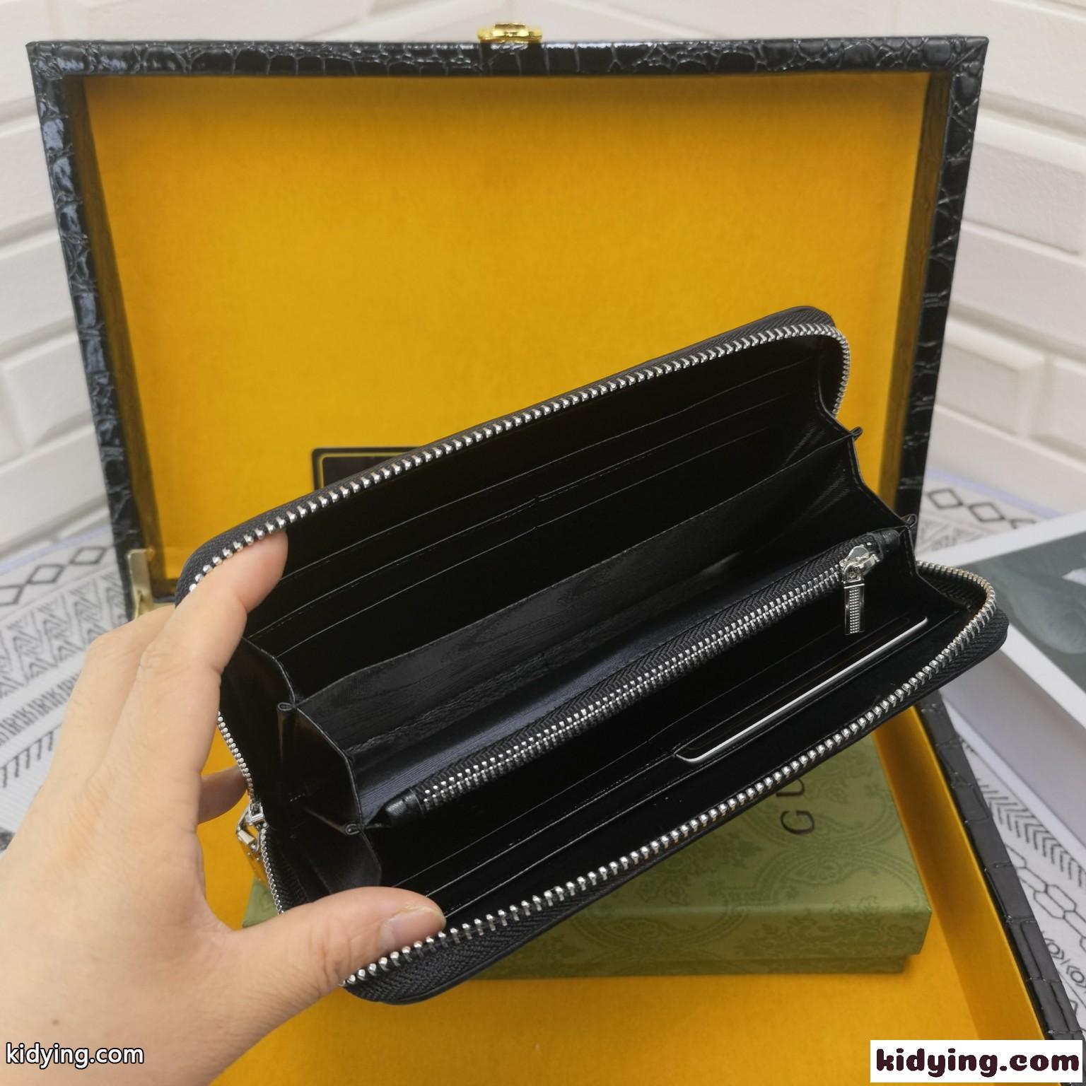 メンズ 定番 人気 グッチ 財布 コピー 高級感 型押し GG ラウンド 長財布 レザー ウォレット-4