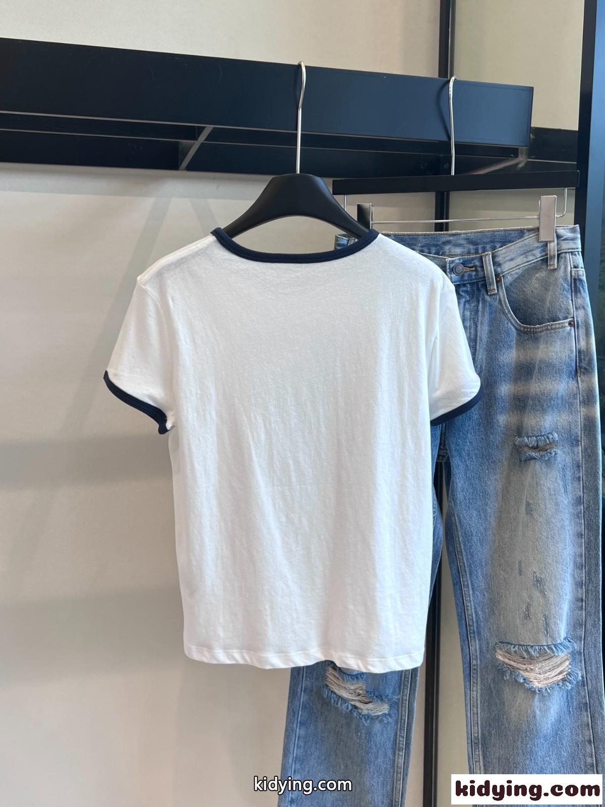 コットン & リネン Dior Vibe Tシャツ クリスチャン・ディオール Tシャツ コピー クルーネック-5