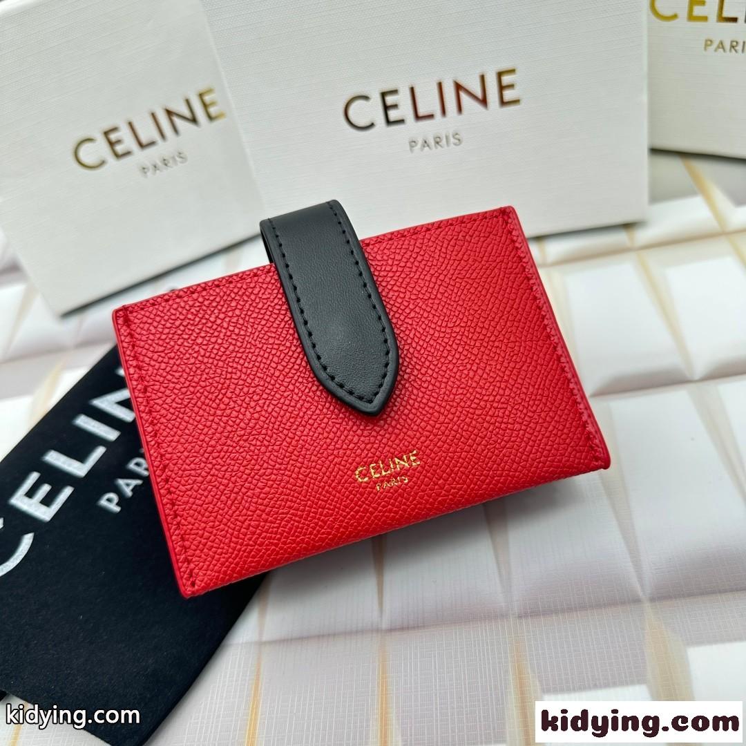 人気 ロゴ セリーヌ CELINE アコーディオン カードホルダー 偽物-1