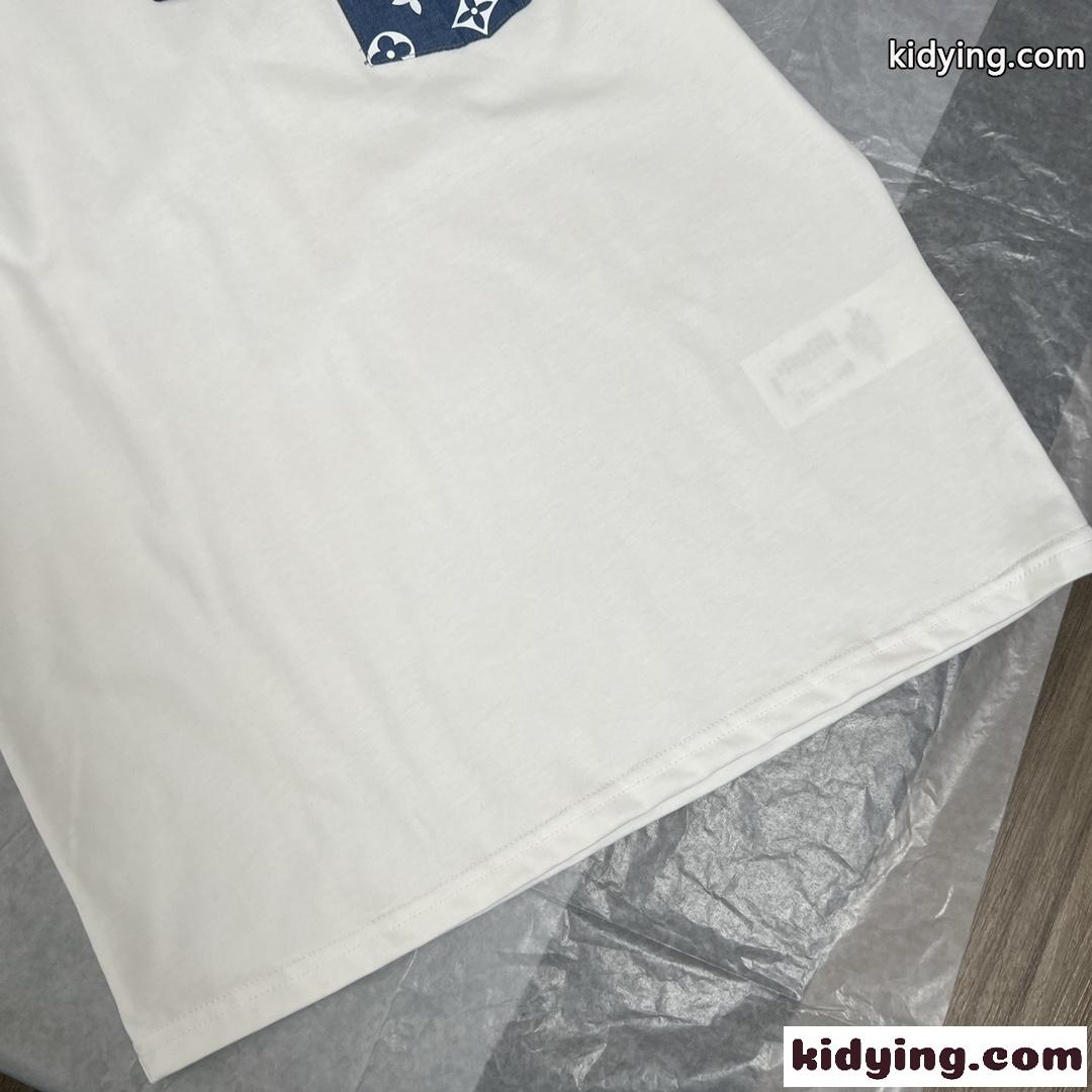 レディース モノグラムポケット おしゃれ クルーネック ルイ・ヴィトン Tシャツ コピー 春夏 半袖 トップス 人気-3