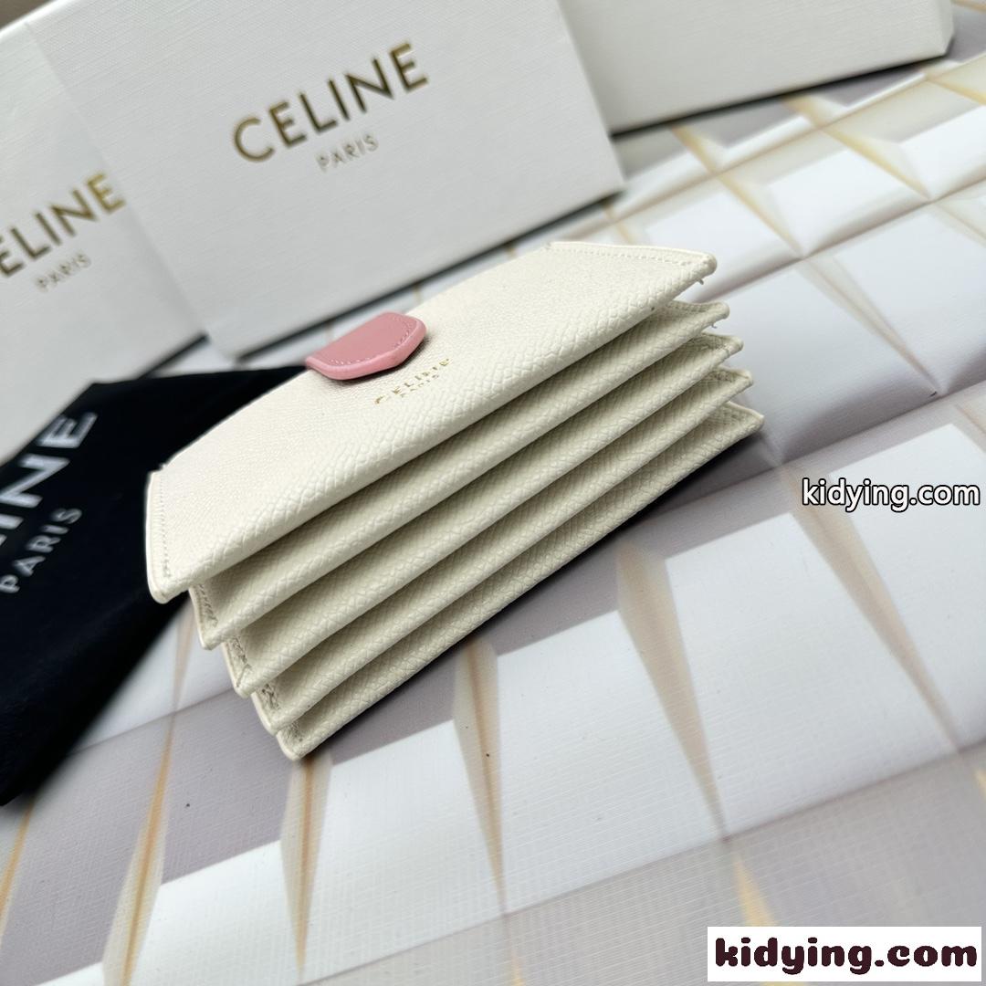 人気 セリーヌ CELINE アコーディオン カードホルダー 偽物 ロゴ-1