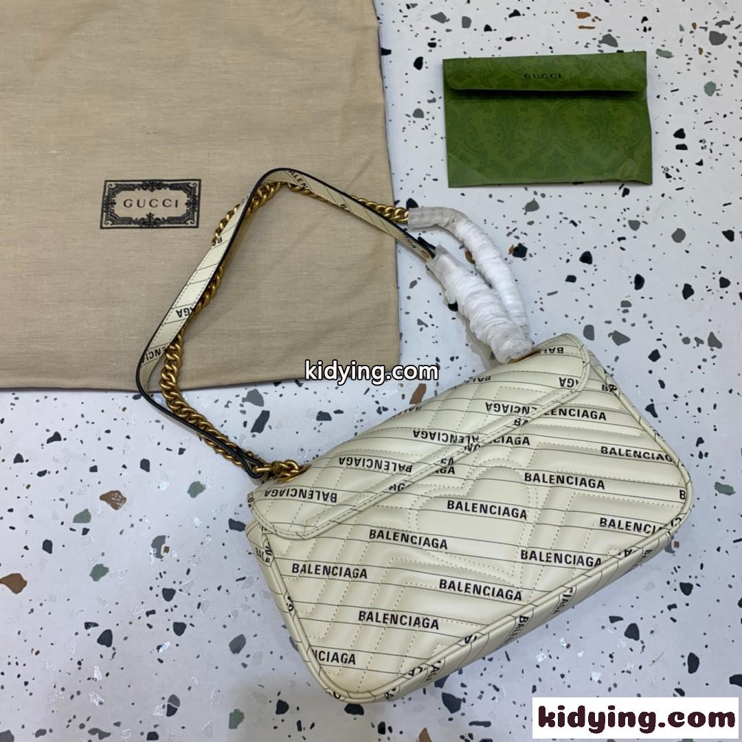 人気 BALENCIAGAxGUCCI おしゃれ グッチ バッグ 人気 コピー レディースショルダーバッグ 斜め掛け チェーン-1