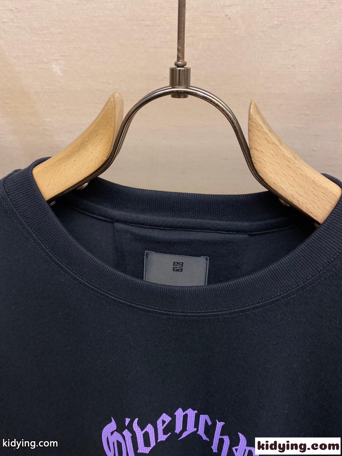 ジバンシィ Tシャツ 偽物 着心地いい コットン クルーネック 半袖Tシャツ-4