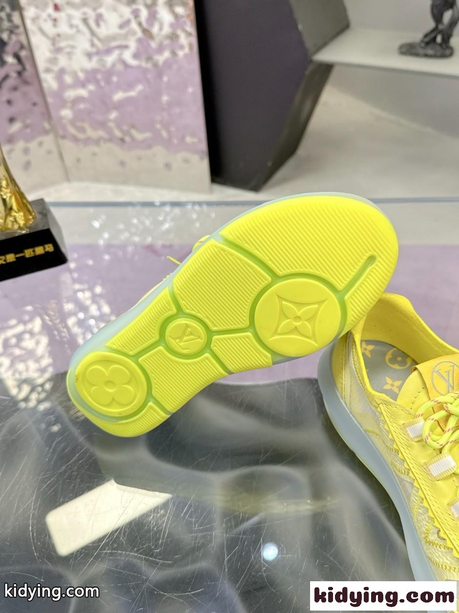 大人気 LV スプリント スニーカー ルイ・ヴィトン スーパーコピー イエロー-3