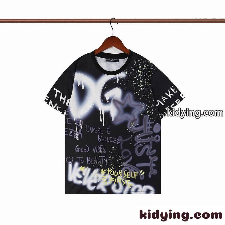 オシャレ ゆったり クールネック プリント ドルチェ&ガッバーナ Tシャツ コピー 着心地いい 半袖 トップス メンズ-0