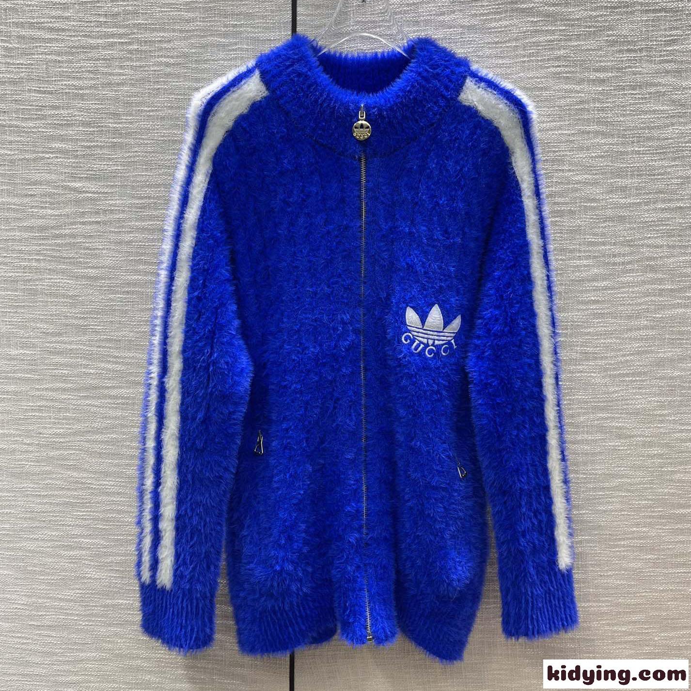adidas x Gucci ウール ニット ジャケット グッチ カーディガン コピー 長袖 おしゃれ-1