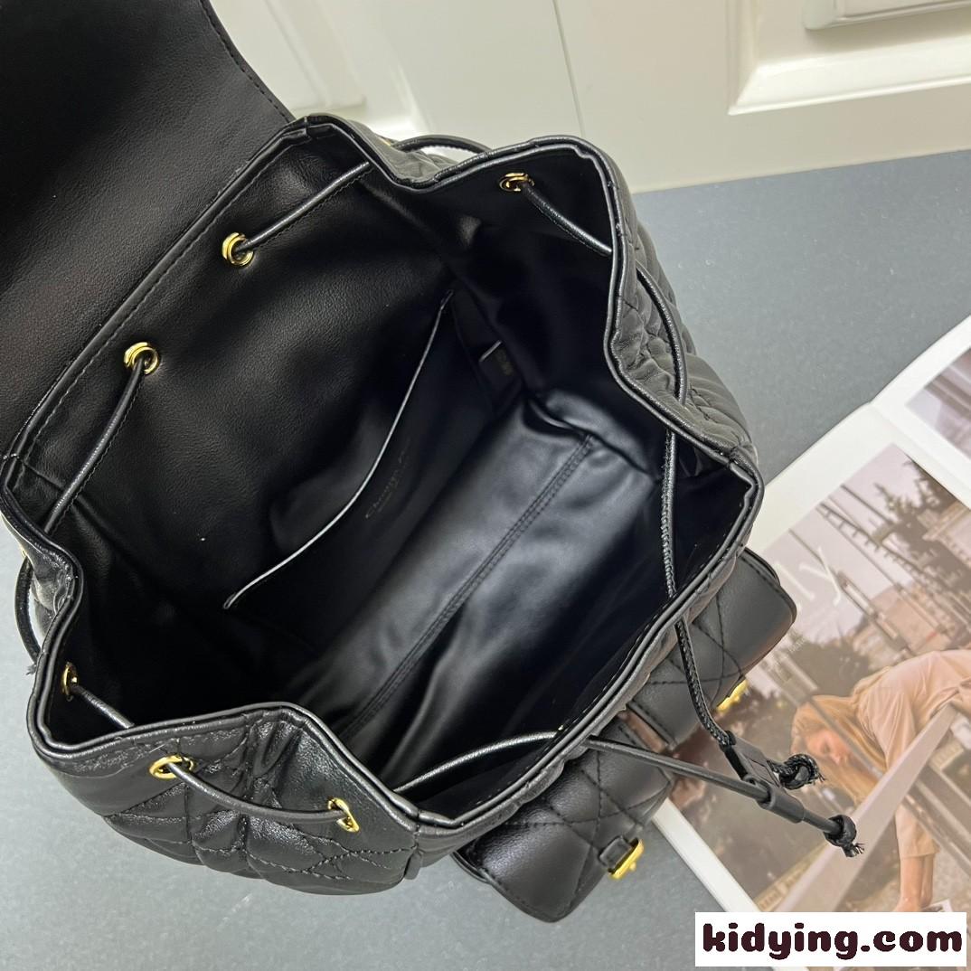 Dior Caro バックパック ミディアム クリスチャン・ディオール バッグ コピー ブラック-4