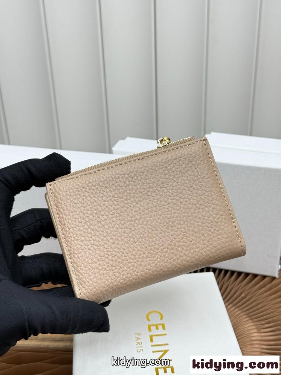 セリーヌ 財布 コピー 人気 おしゃれ 2つ折り財布 ウォレット ベージュ-1