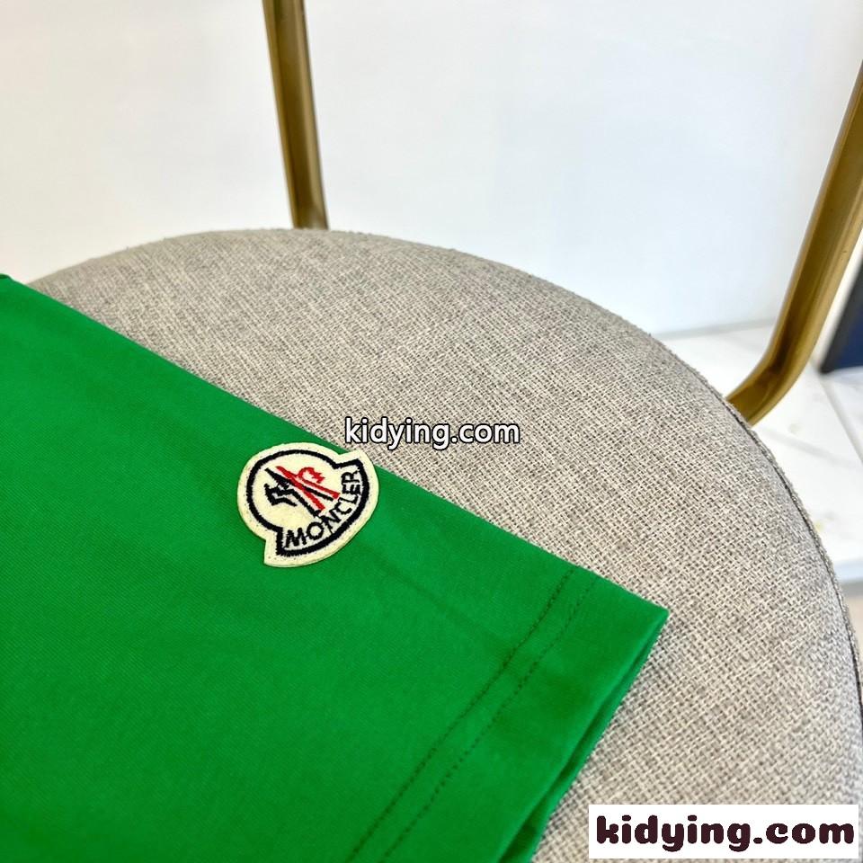 カジュアル 定番 コットンジャージ 半袖Tシャツ モンクレール Tシャツ コピー グリーン-3