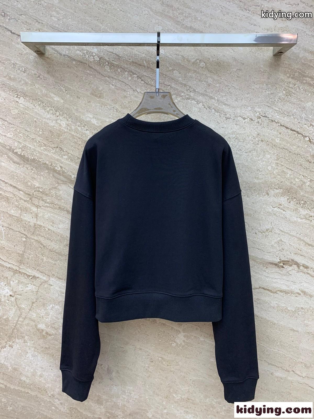 カジュアル ロゴ入り クロップド スウェットシャツ ミュウミュウ Tシャツ コピー-2
