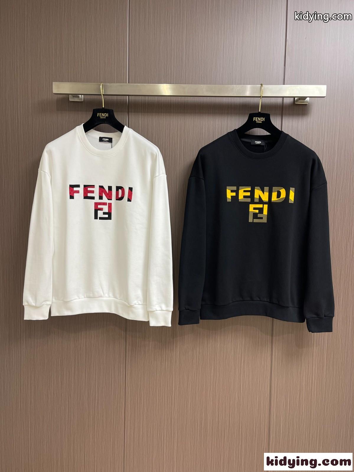 定番 ロゴ入り フェンディ Tシャツ コピー クルーネック スウェットシャツ-1
