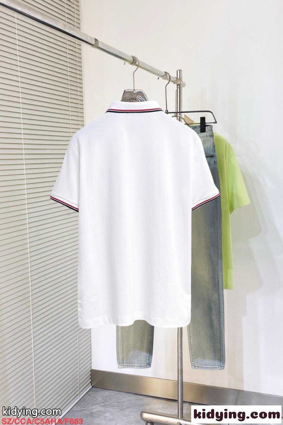 カジュアル 半袖 ポロシャツ アルマーニ Tシャツ 偽物 合わせやすい ホワイト-1