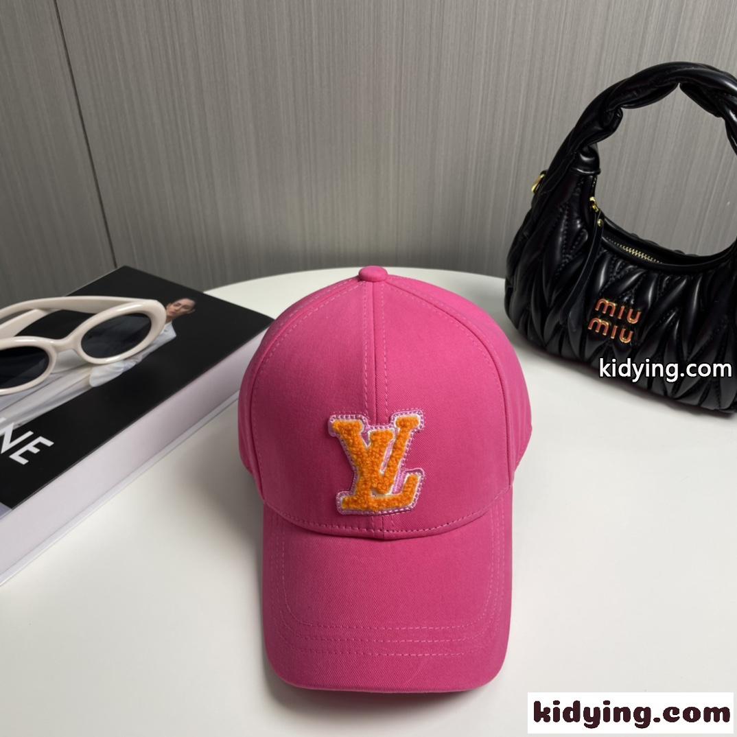 キャップ・LV シグネチャー ルイヴィトン キャップ コピー 帽子 ピンク-1
