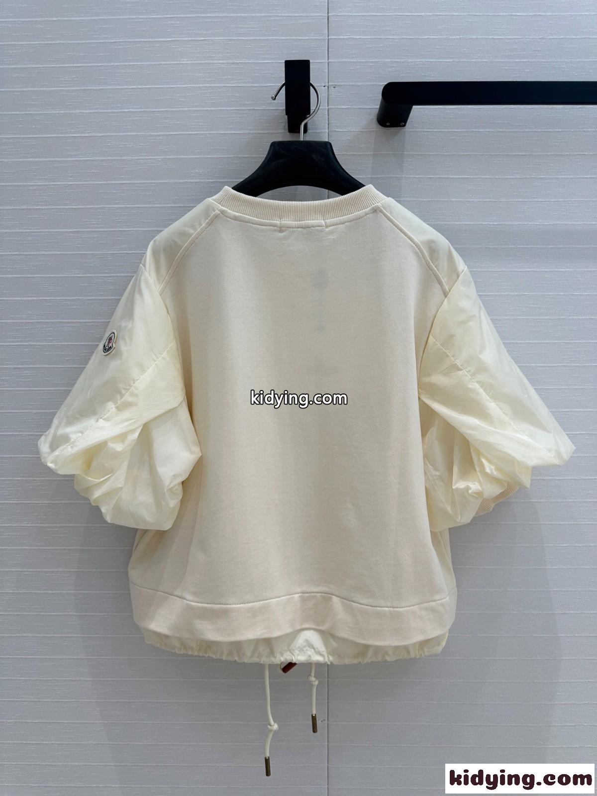 カジュアル お洒落 切り替え モンクレール Tシャツ スーパーコピー 半袖Tシャツ ベージュ-4