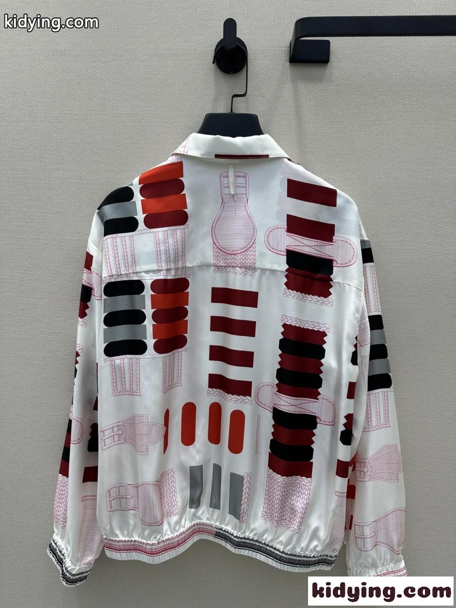 エルメス ジャケット コピー 注目される プリント ブルゾン ジップアップ-4