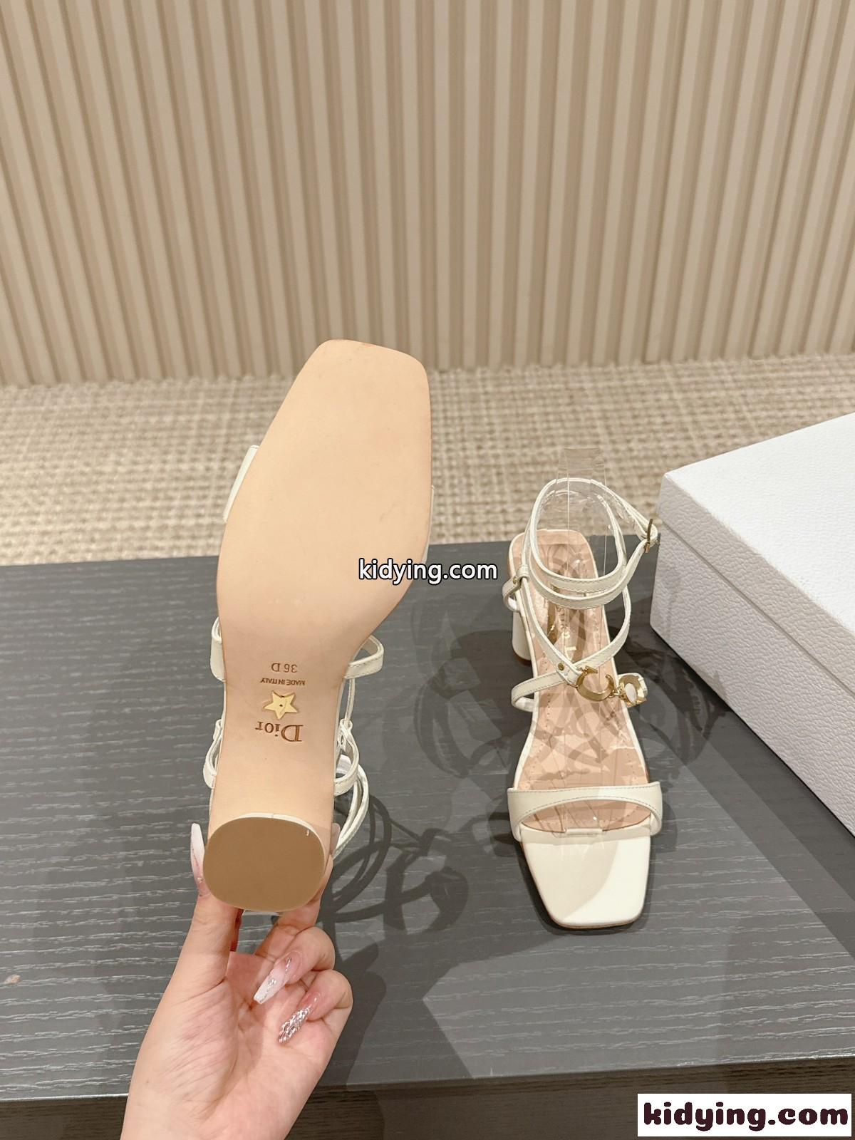 洗練された 9cm Cest Dior ヒールサンダル クリスチャン・ディオール サンダル コピー ホワイト-4