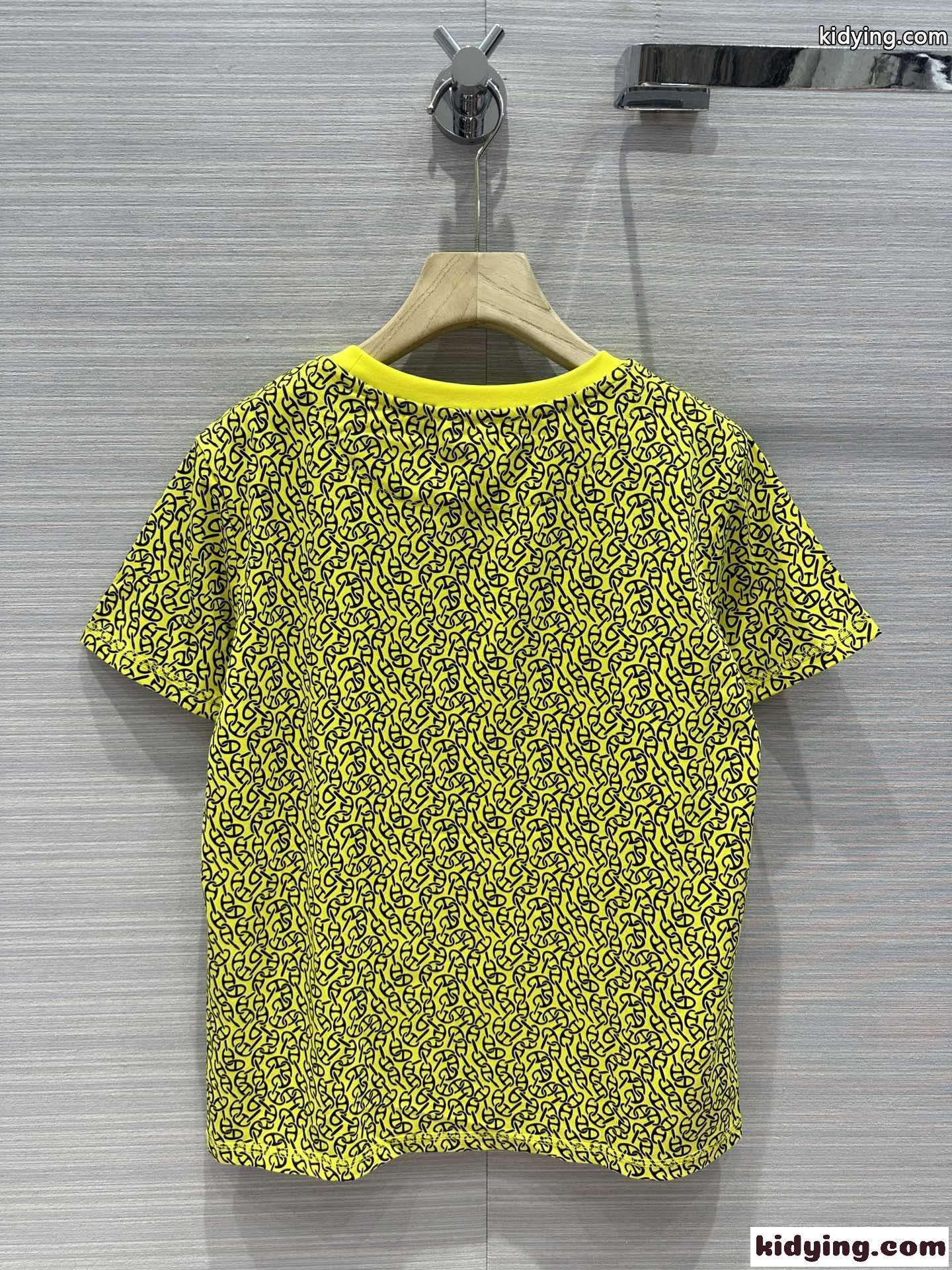 目を惹くデザイン♥マイクロTシャツ エルメス 半袖Tシャツ コピー イエロー-4