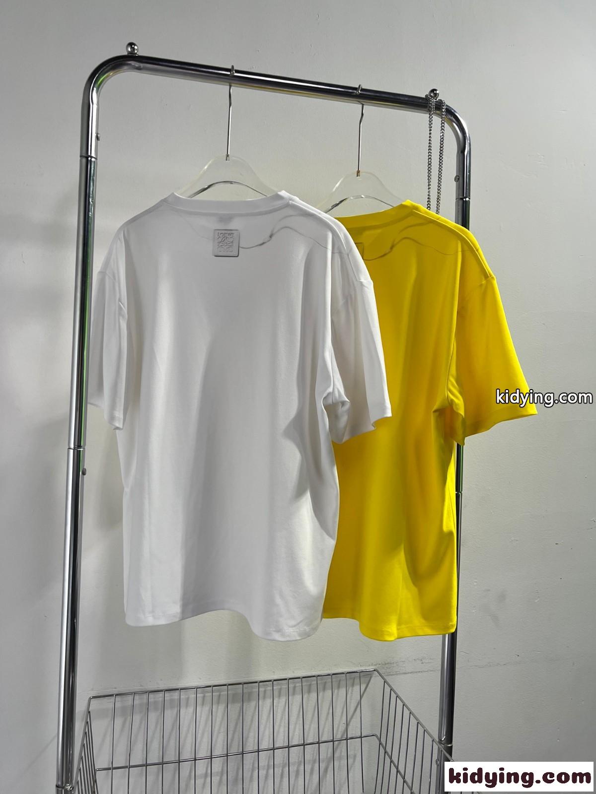 オブジェクト Tシャツ コットン ロエベ Tシャツ コピー クルーネック ユニセックス-2
