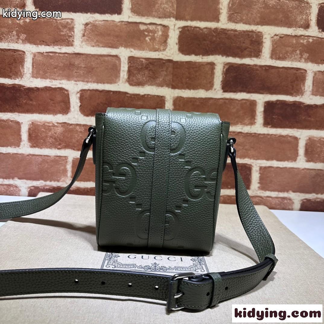 ジャンボGG スモール メッセンジャーバッグ グッチ バッグ スーパーコピー ダークグリーン-2