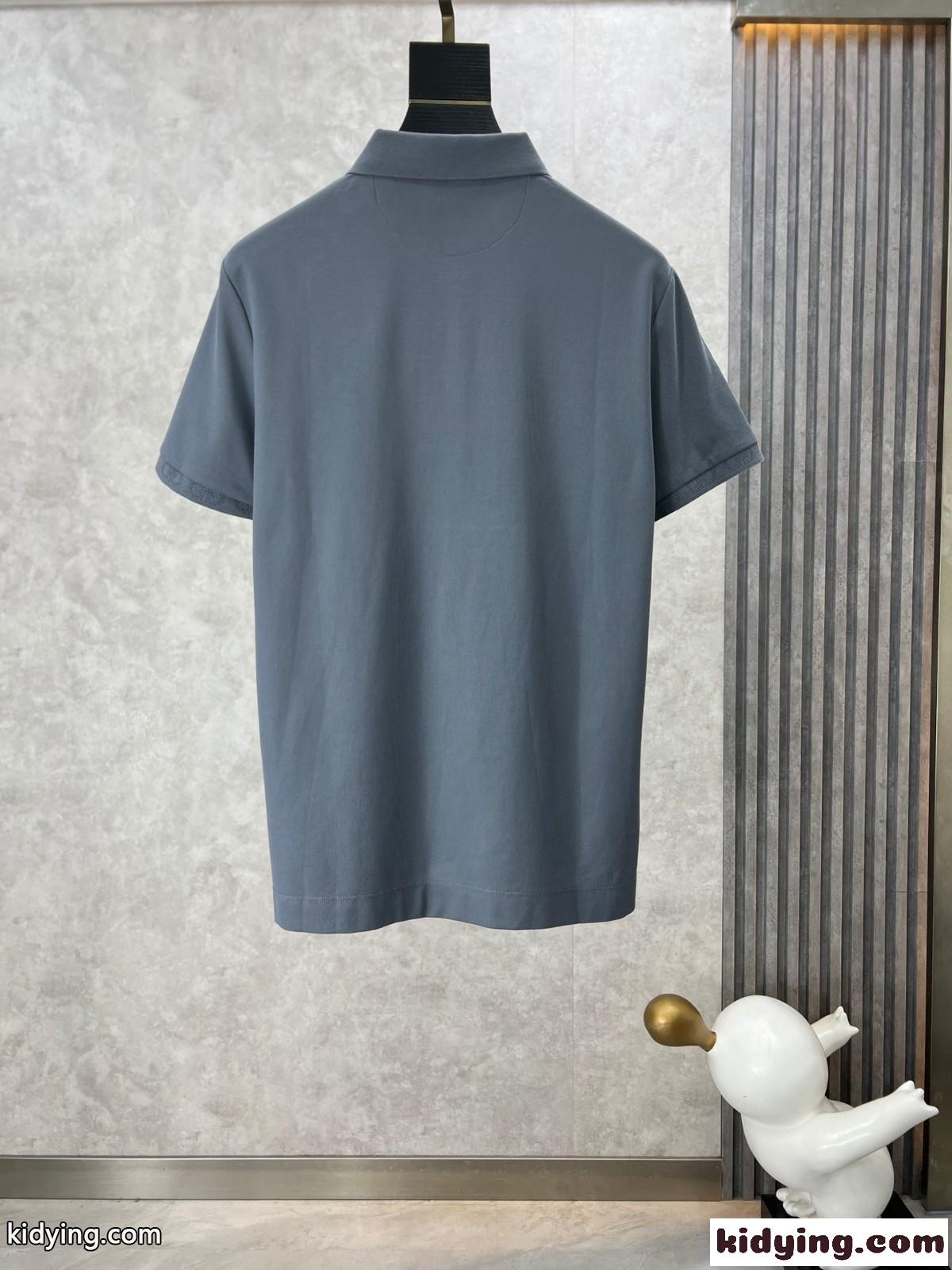 シンプル サルヴァトーレ・フェラガモ 半袖Tシャツ コピー ポロシャツ グレー-0
