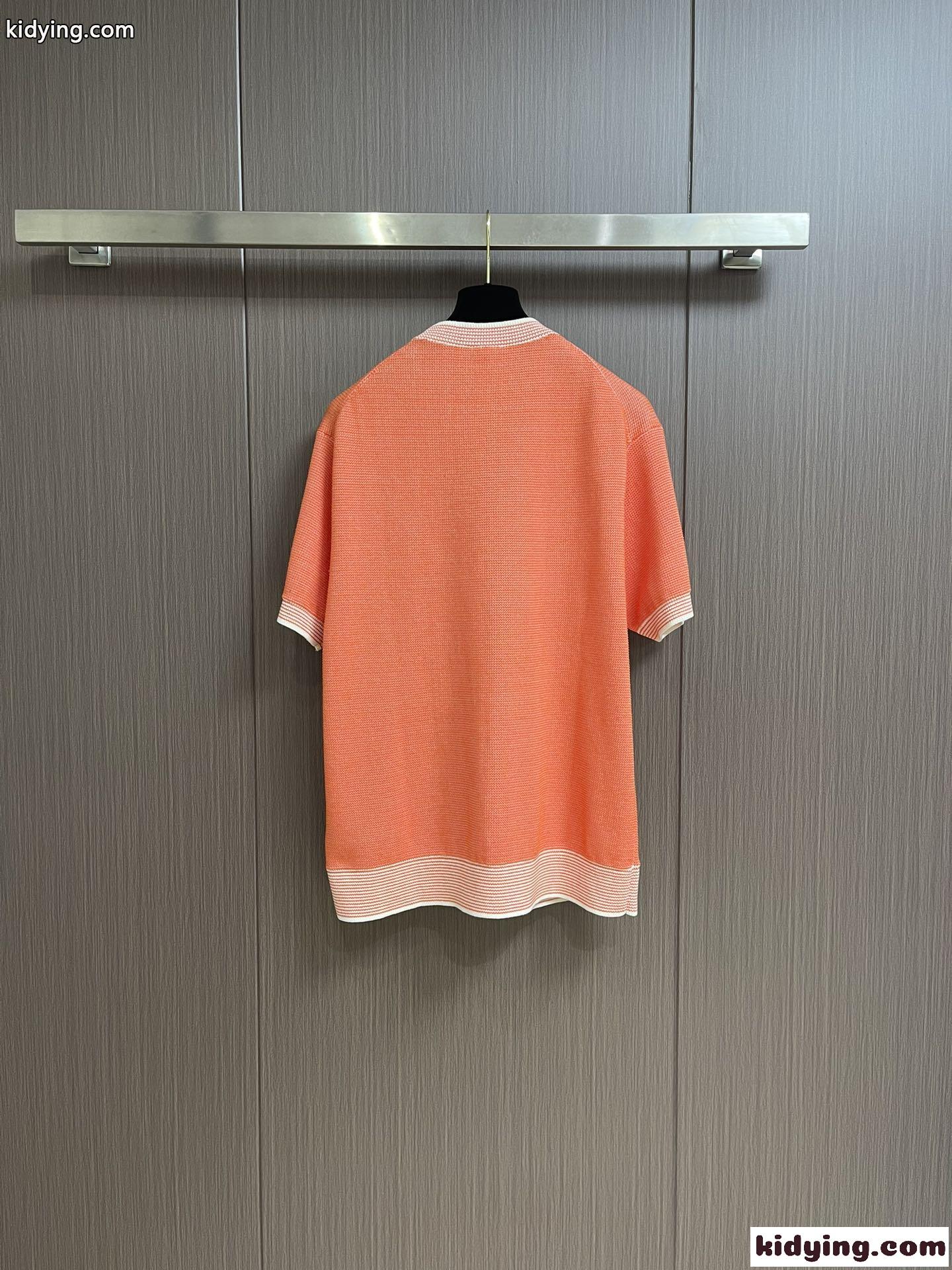 おしゃれ Dior Italic ニットTシャツ クリスチャン・ディオール ニットウェア コピー オレンジ-1