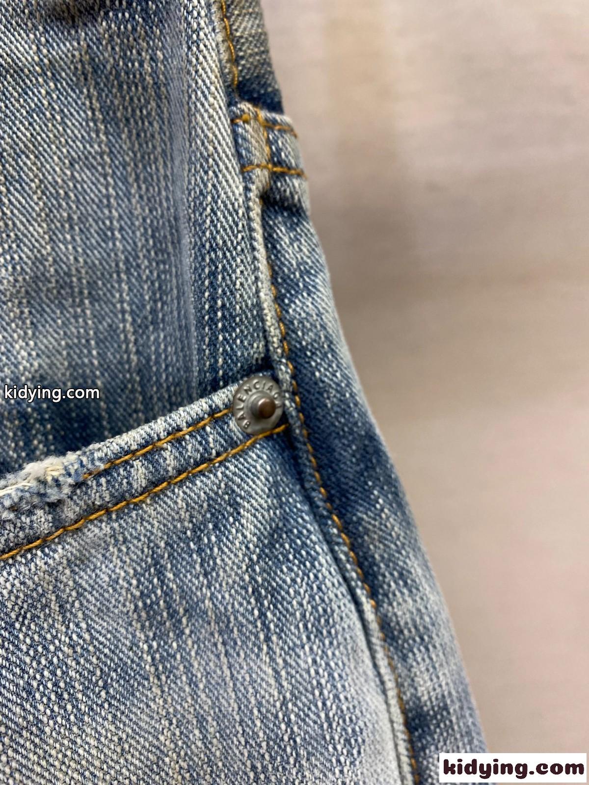 Y2K ストレッチ ニー Baggy デニムパンツ バレンシアガ ジーンズ コピー ユニセックス-3