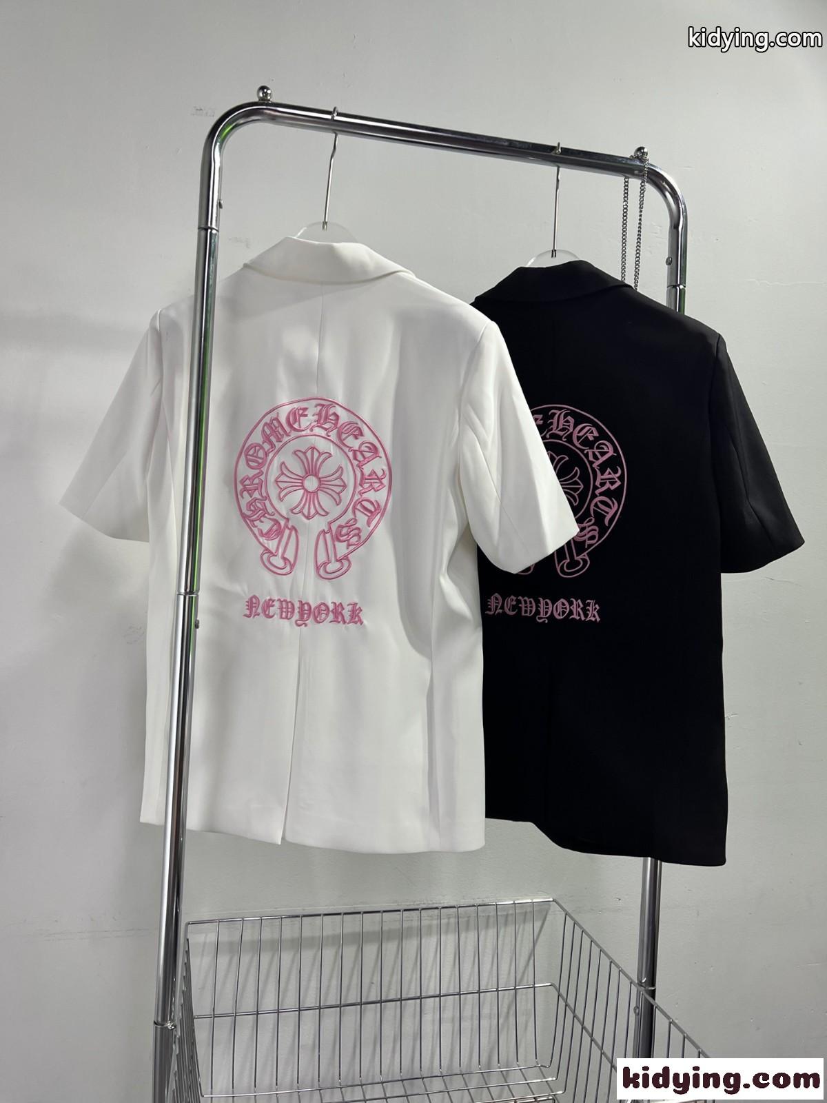 カジュアル ホースシュー 刺繍入り 半袖 クロムハーツ ジャケット コピー レディース ファッション-3