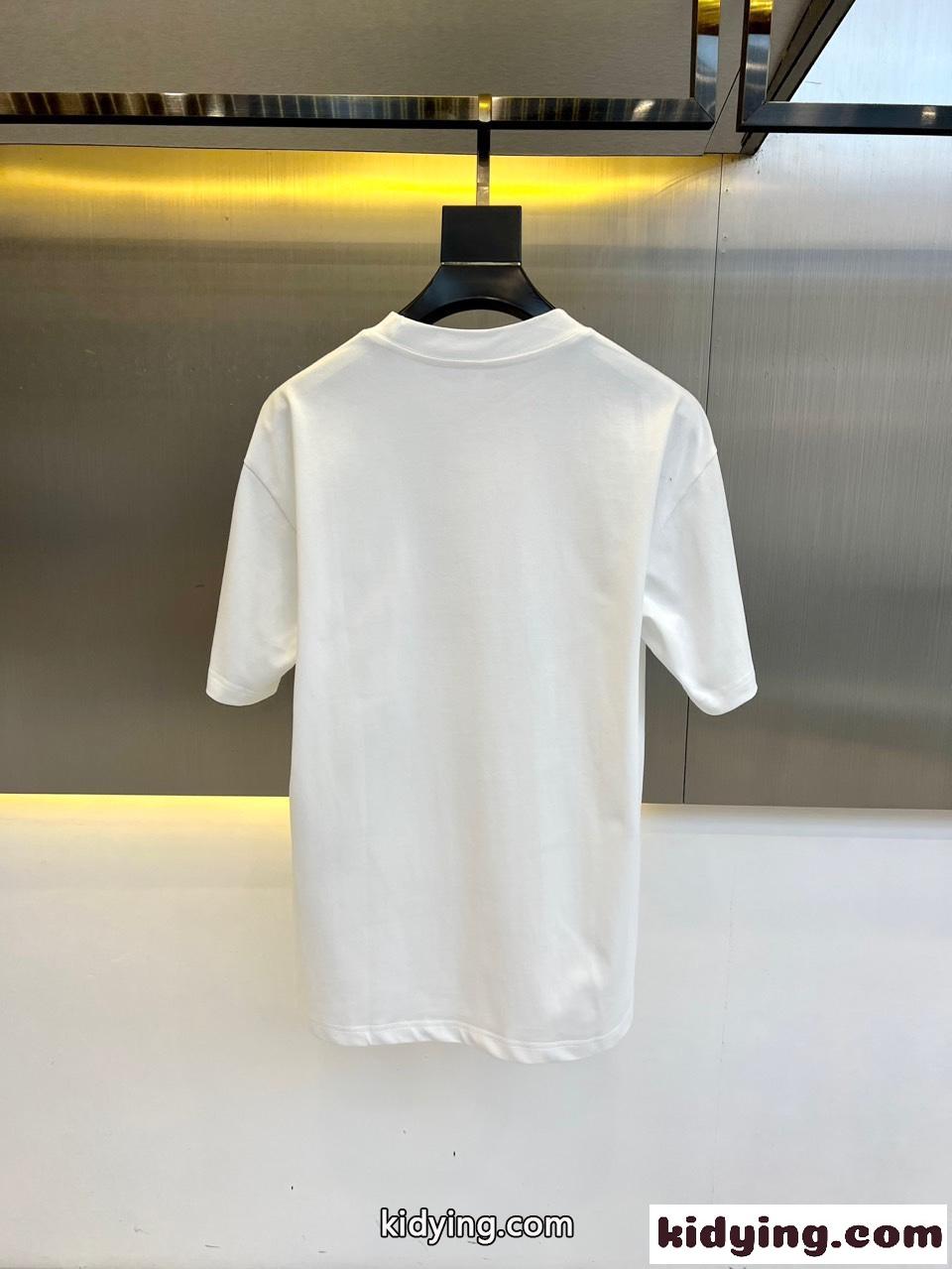 カジュアル ロゴ入り 半袖Tシャツ ジバンシィ Tシャツ 偽物 コットン ホワイト-3