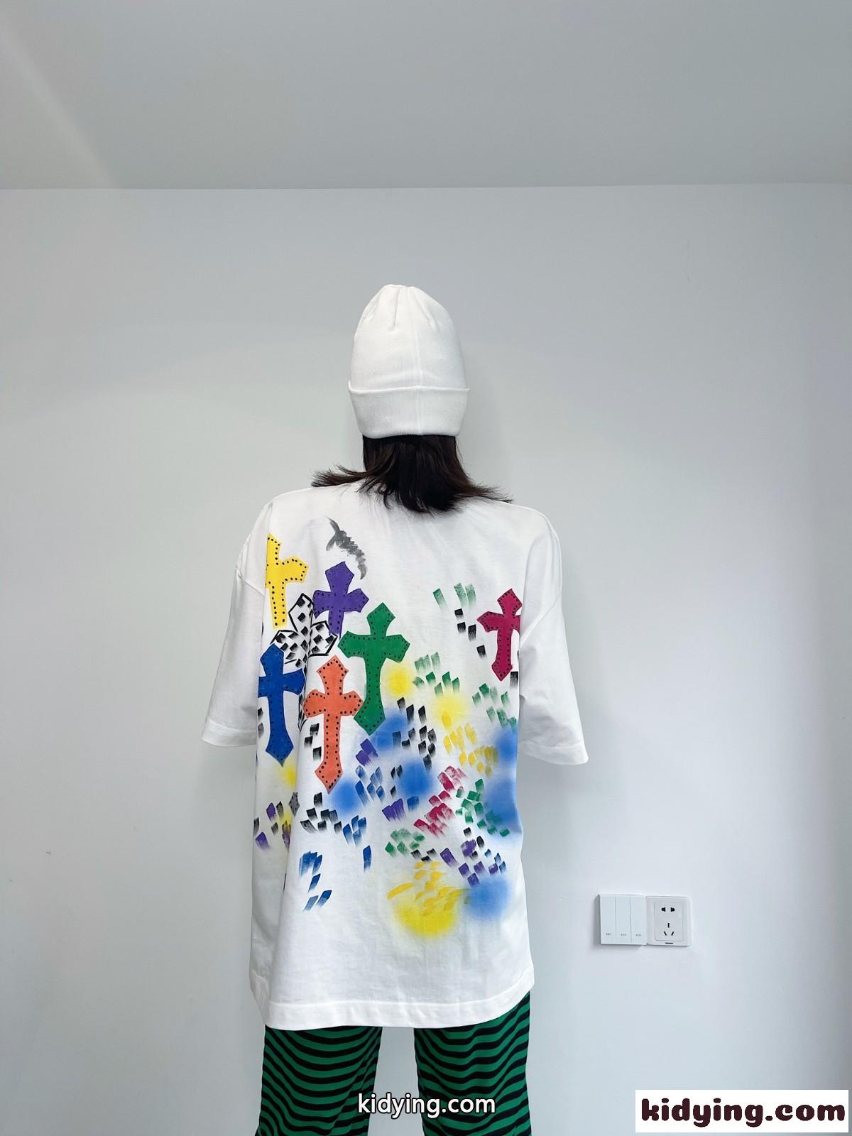 今季流行り ゆったり ユニセックス ストリート系 クロムハーツ tシャツ コピー ロゴ 3色あり カジュアル おしゃれ-5